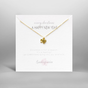 Christmas four-leaf Necklace 