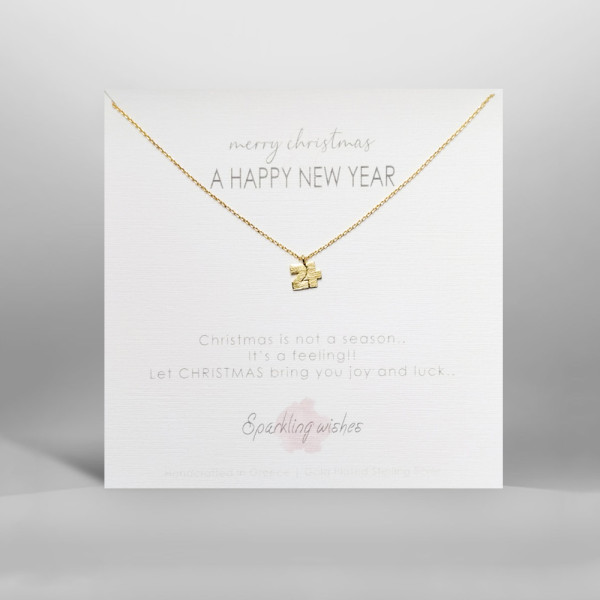Christmas puzzle 2024 lucky charm Necklace Christmas puzzle 2024 lucky charm Necklace