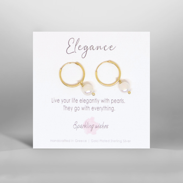 Elegance Hoops with Pearls Earrings Elegance Hoops with Pearls Earrings