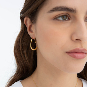 Long J Hoops Earrings 